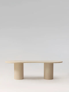 Table à manger JACŌ MORTEX béton ciré pieds cylindriques — PLATŌ