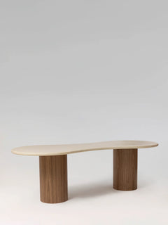 JACŌ Table à manger NOYER, détail du plateau — PLATŌ